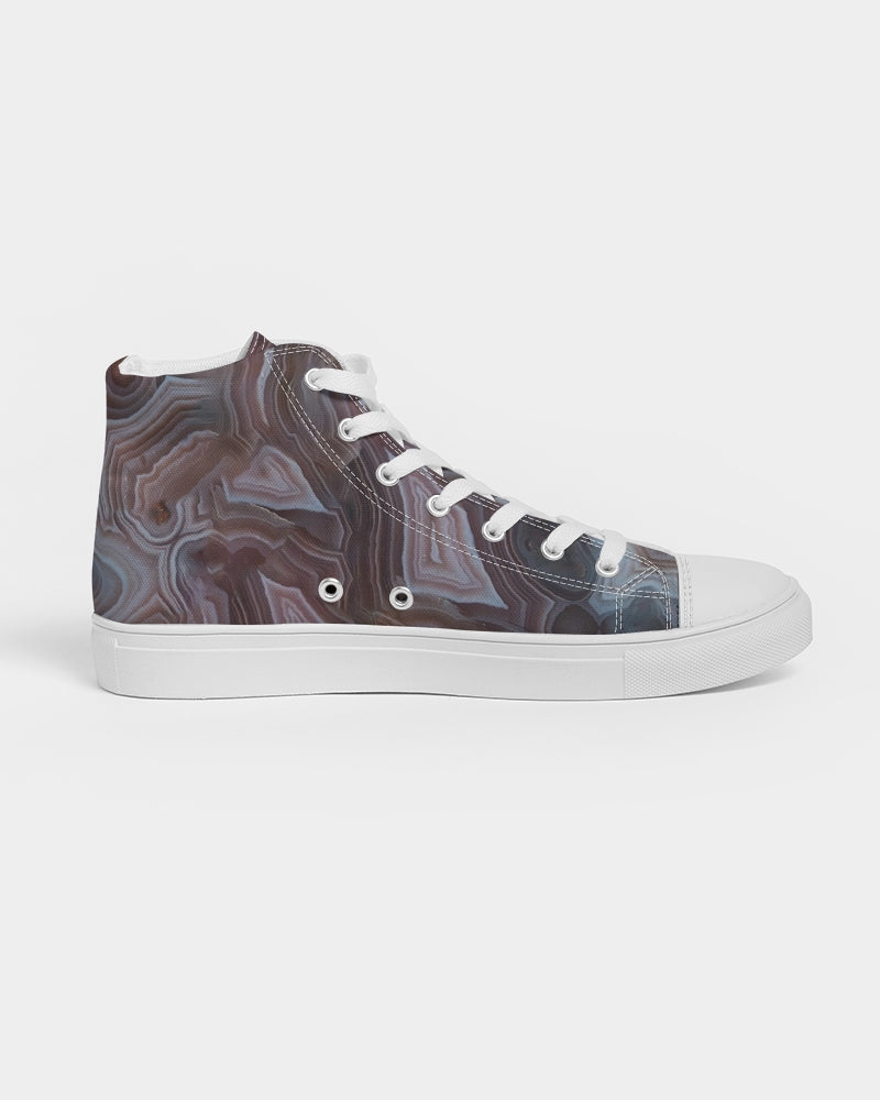 Botswana Agate Men's Hightop Canvas Shoe