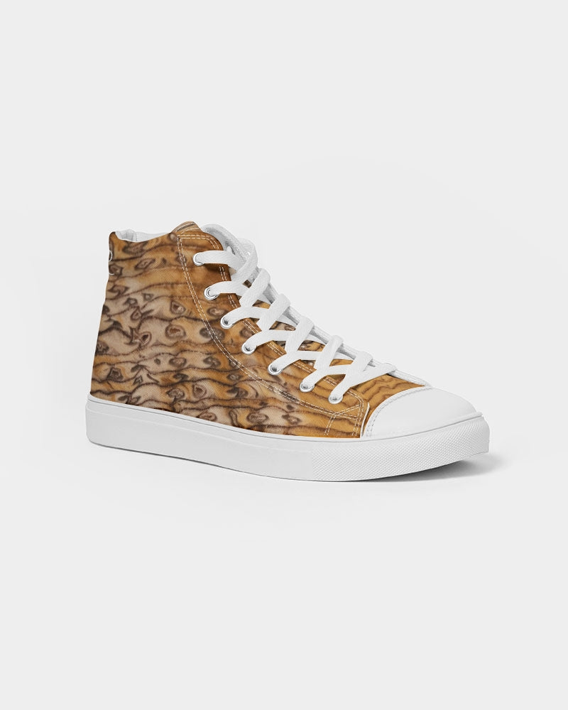 Hell's Canyon Sequoia Petrified Wood Women's Hightop Canvas Shoe