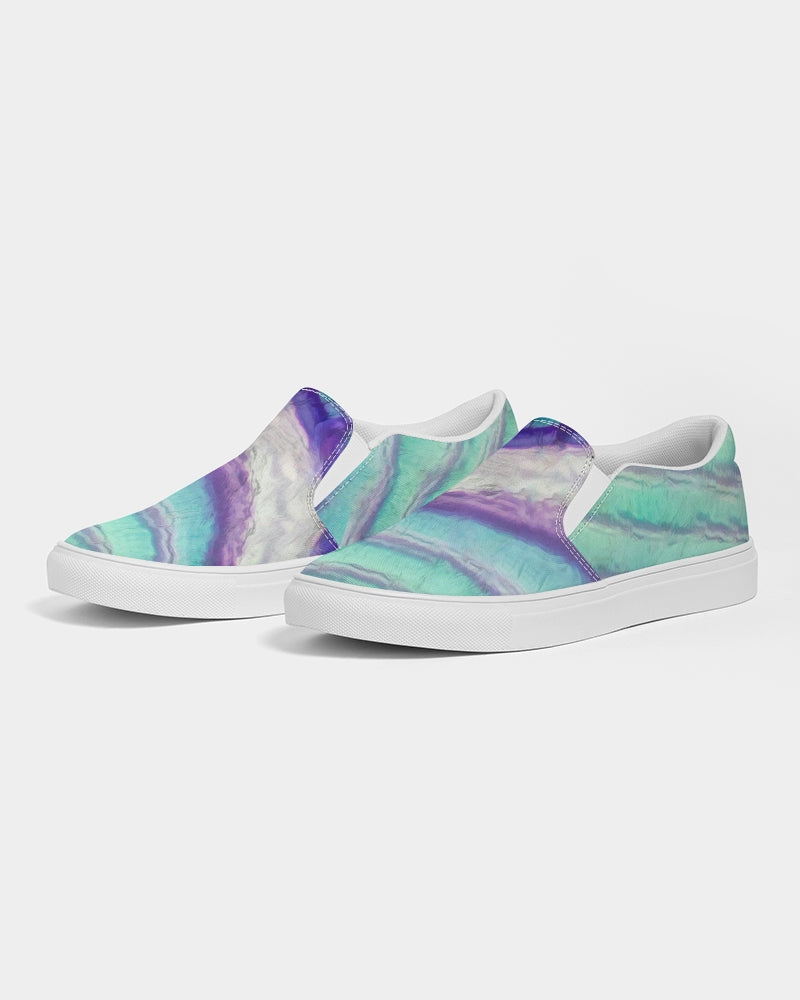 Rainbow Fluorite Metaphysical Women's Slip-On Canvas Shoe