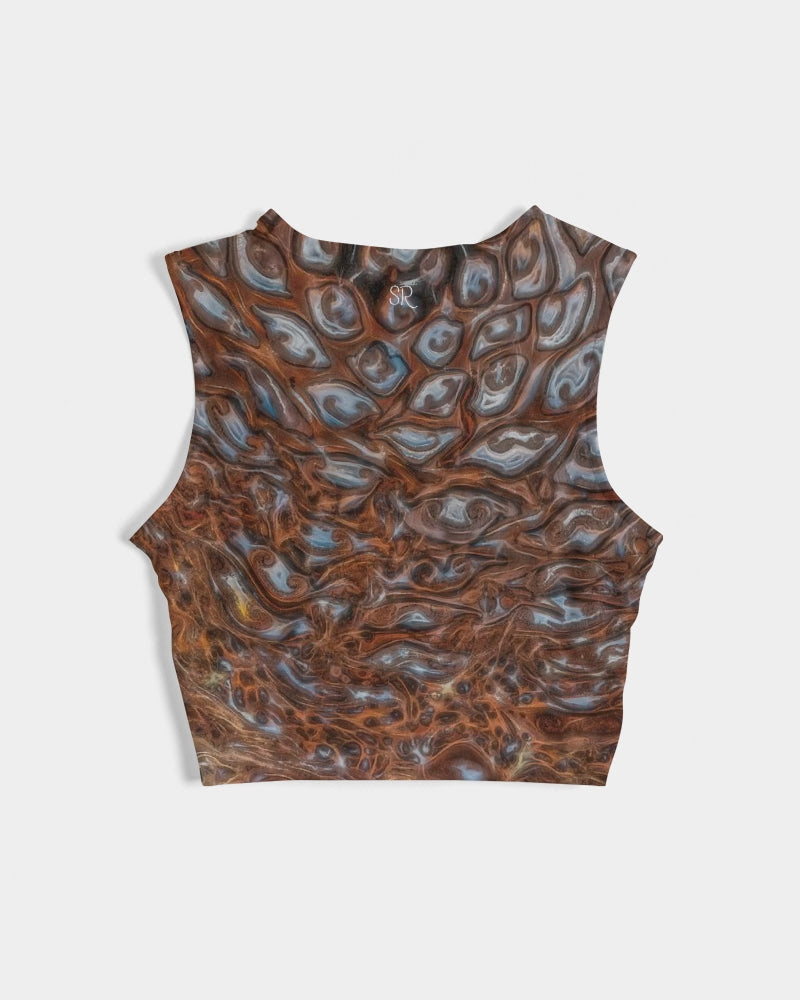 Ancient Australian Tree Fern Women's Twist-Front Tank