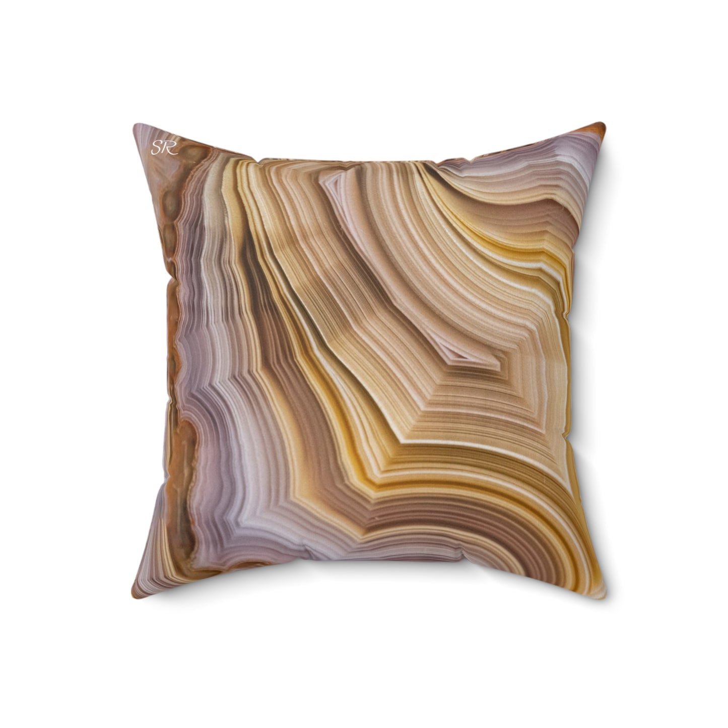 Laguna Agate Faux Suede Square Pillow