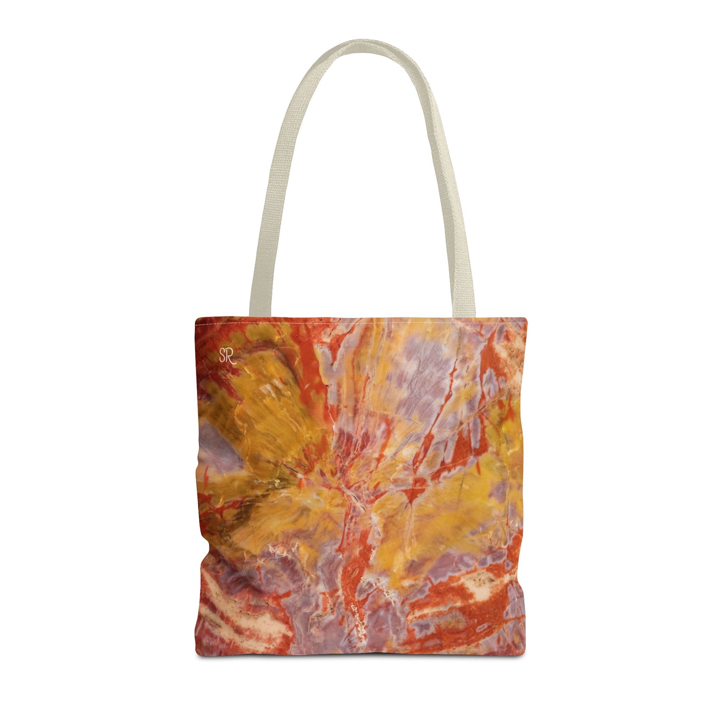 Rainbow Petrified Wood Tote Bag