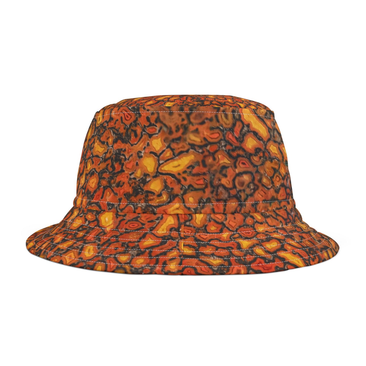 Agatized Canary Red Gembone Bucket Hat