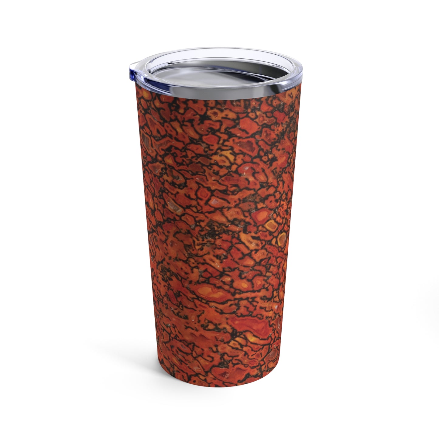 Agatized Richly Red Gembone Tumbler 20oz