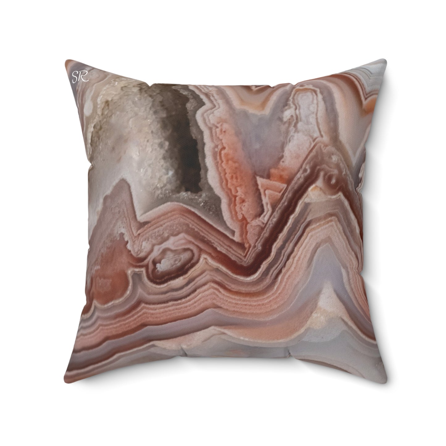 Laguna Agate Faux Suede Square Pillow