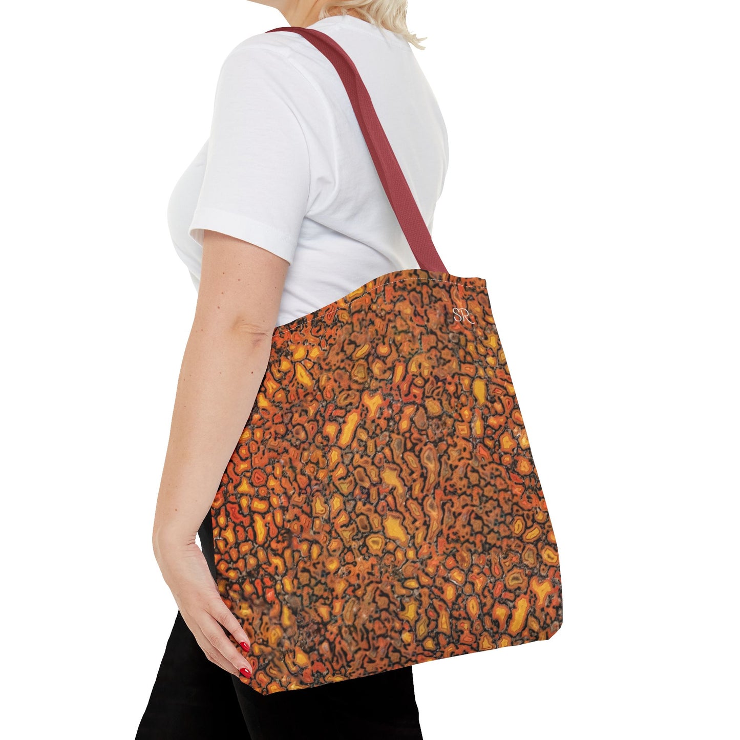 Agatized Canary Red Gembone Tote