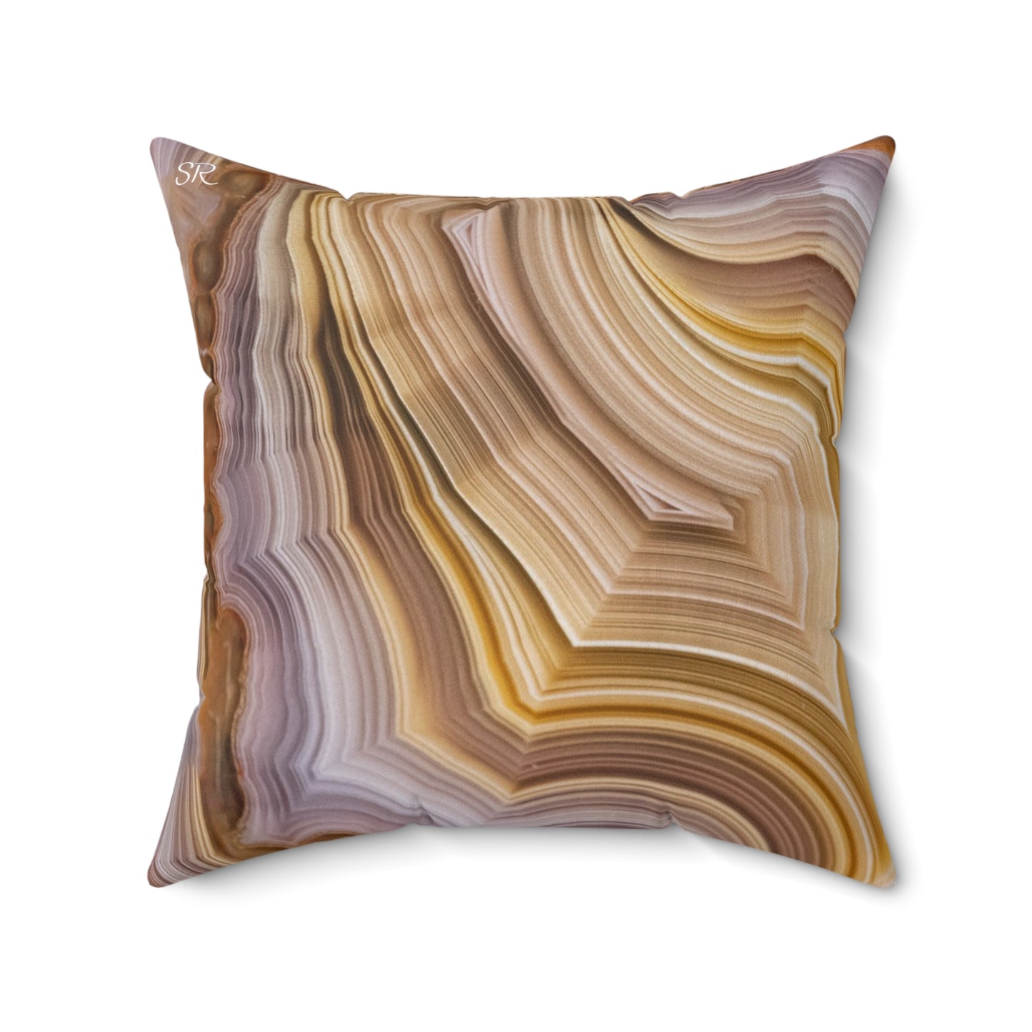 Laguna Agate Faux Suede Square Pillow