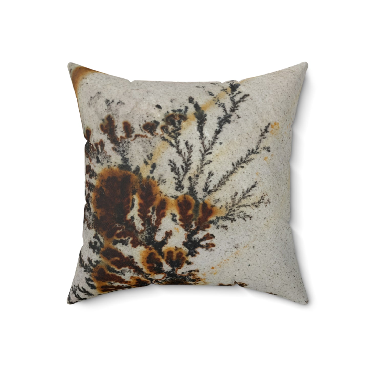 Dendritic Faux Suede Square Pillow