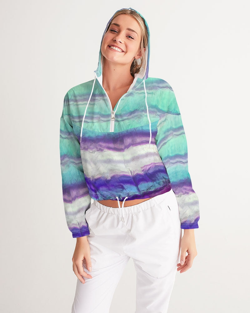 Rainbow Fluorite Metaphyical Cropped Windbreaker