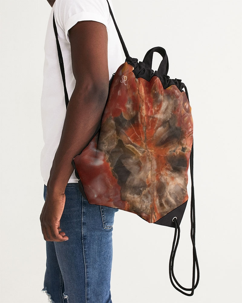 Petrified Wood Canvas Drawstring Bag