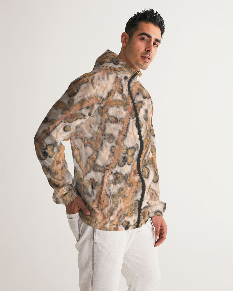 Leopard Skin Jasper Strength & Vitality Men's Windbreaker