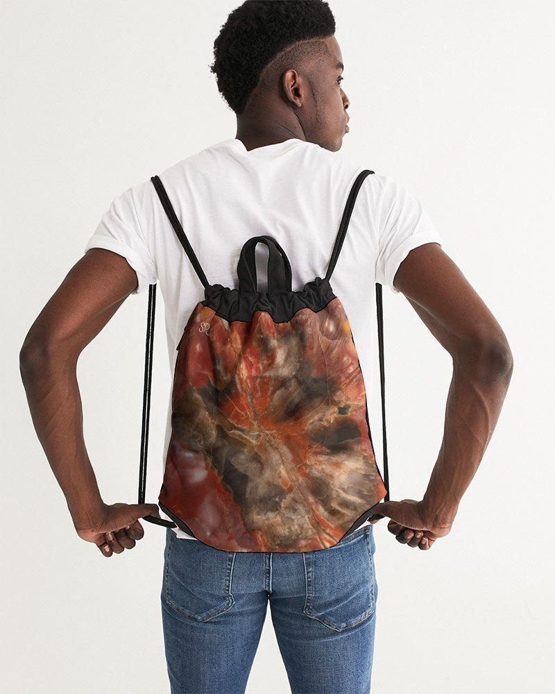 Petrified Wood Canvas Drawstring Bag