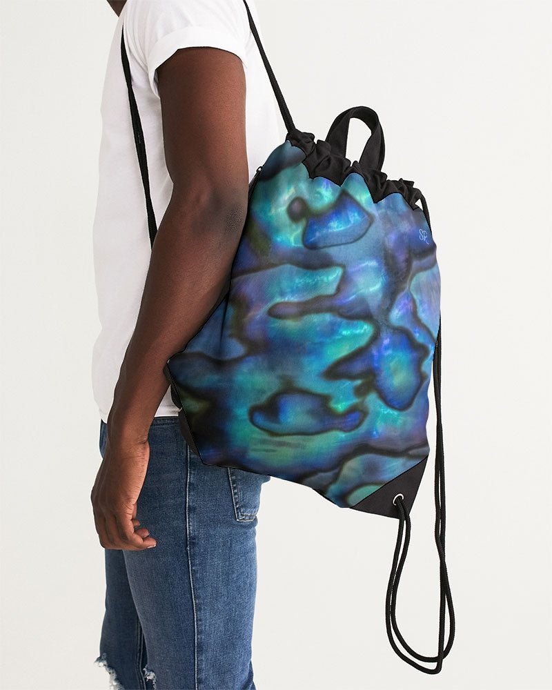 Paua Shell Treasure Canvas Drawstring Bag