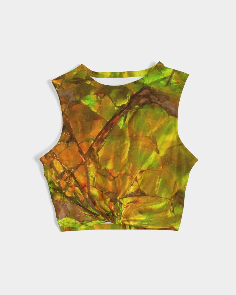 Ammolite Spiritual Growth & Energy Women's Jewel Twist-Front Tank