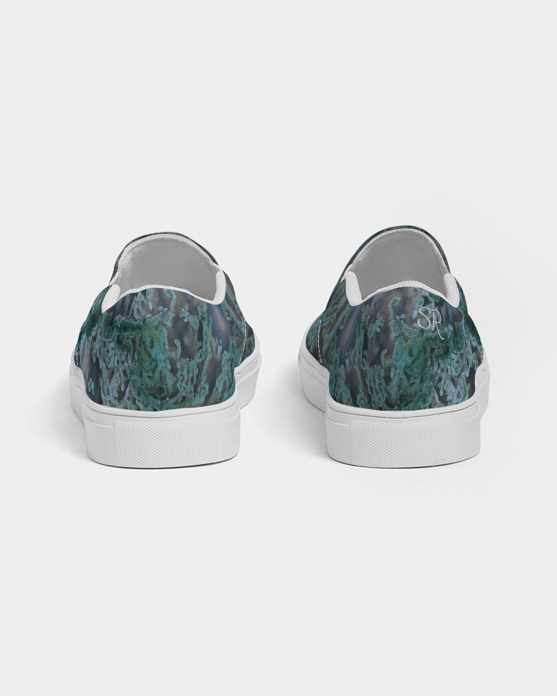 Green Moss Agate Tranquility Women's Slip-Ons