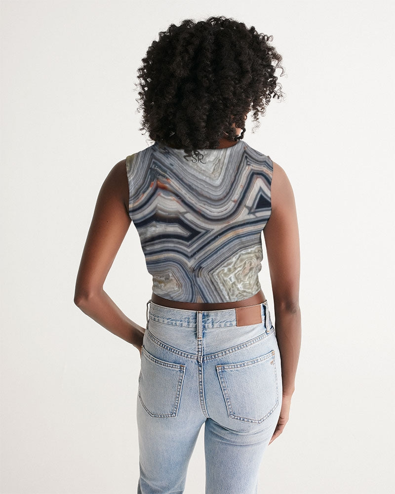 Crazy Lace Agate Optimism Twist-Front Tank