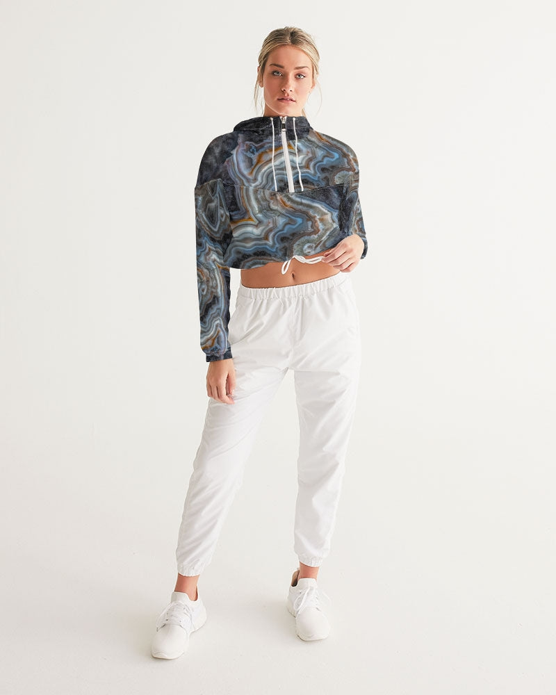 Crazy Lace Agate Striking Beauty Cropped Windbreaker