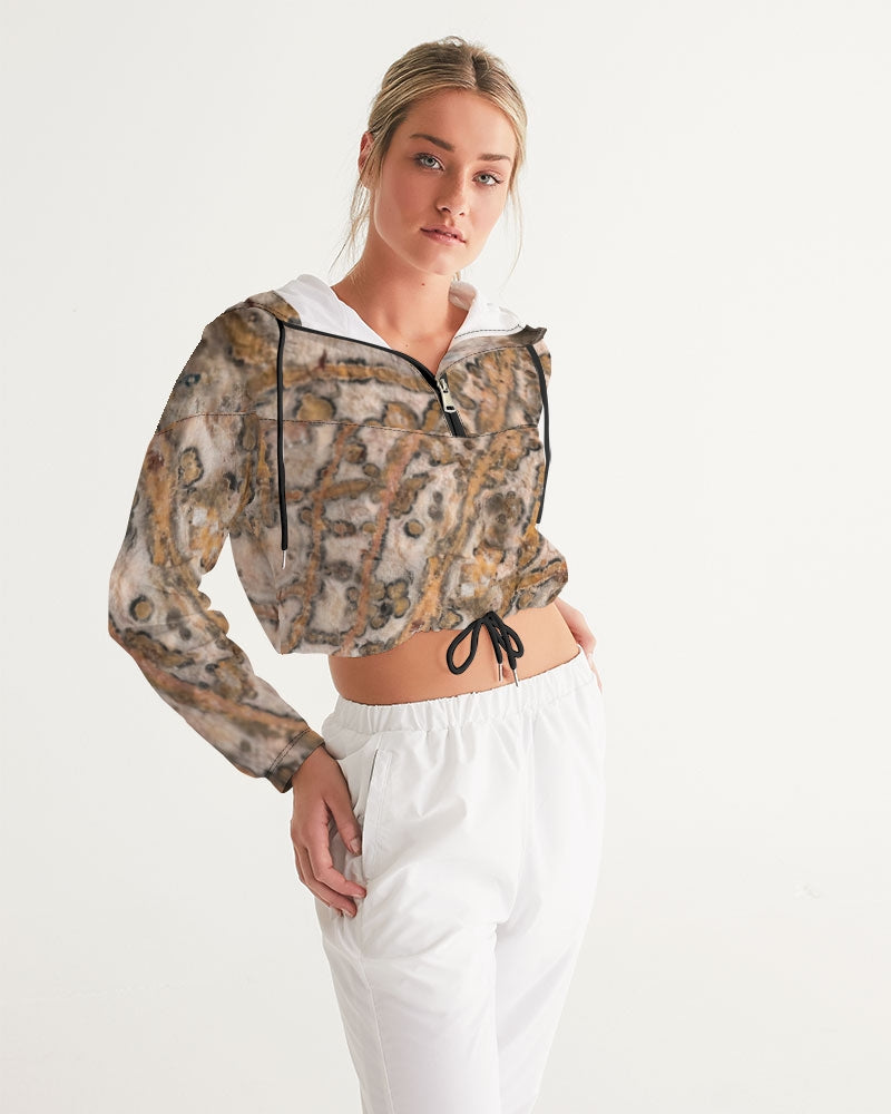 Leopard Skin Jasper Strength & Vitality Women's Cropped Windbreaker