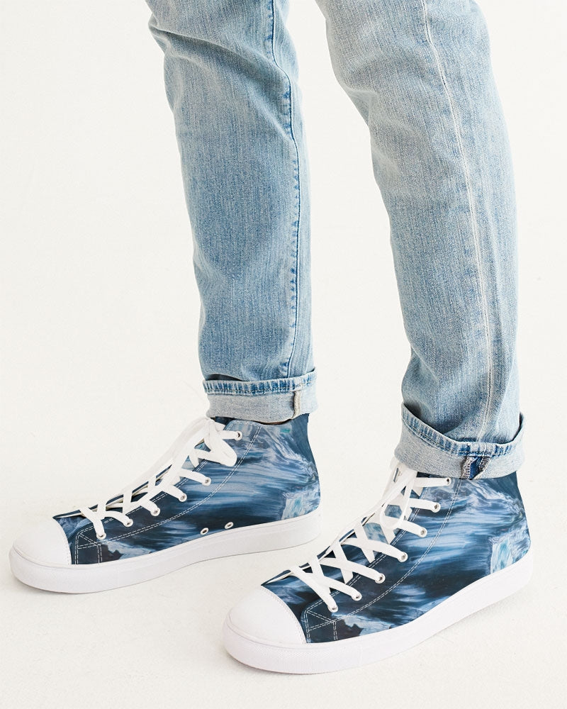 Blue Pietersite Men's Hightop Canvas Shoe