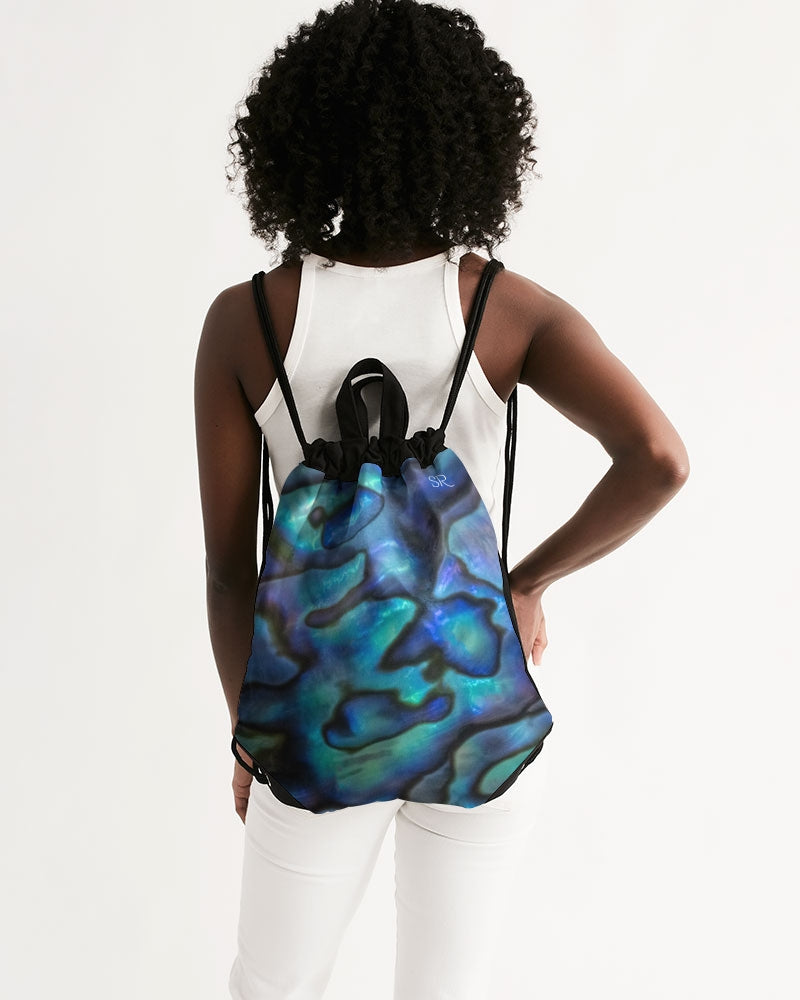 Paua Shell Treasure Canvas Drawstring Bag