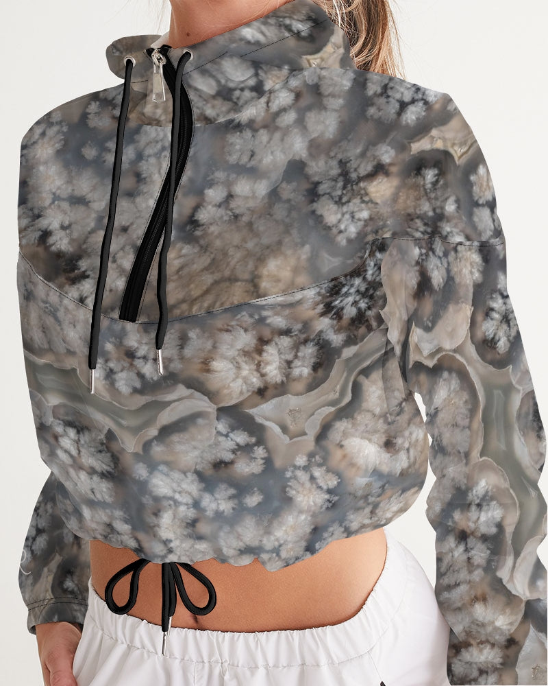 Plume Agate Spirituality Cropped Windbreaker