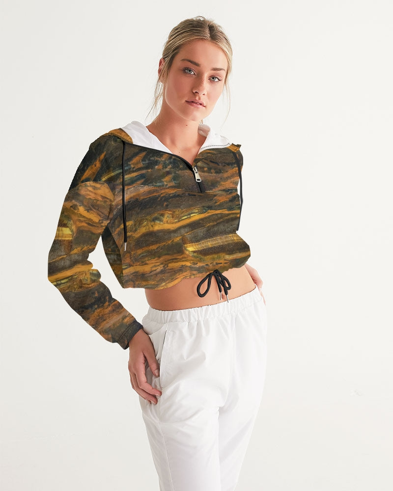 Marra Mamba Tiger's Eye Spiritual Stability Cropped Windbreaker