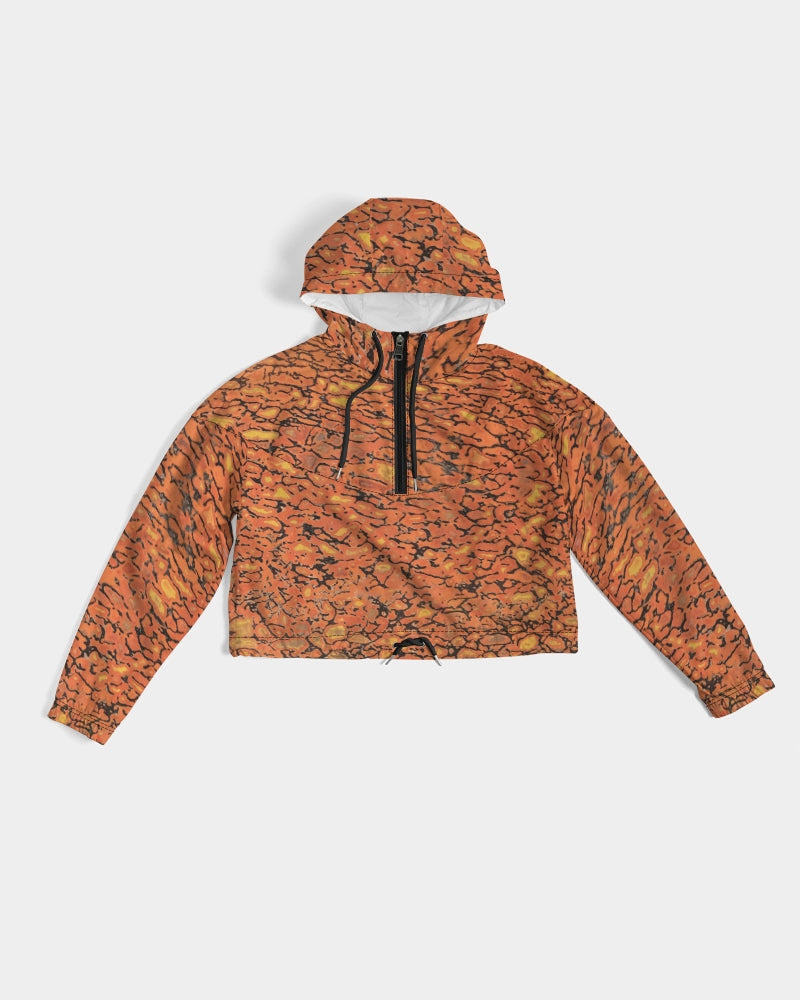 Agatized 'Holy Grail' Gembone Cropped Windbreaker