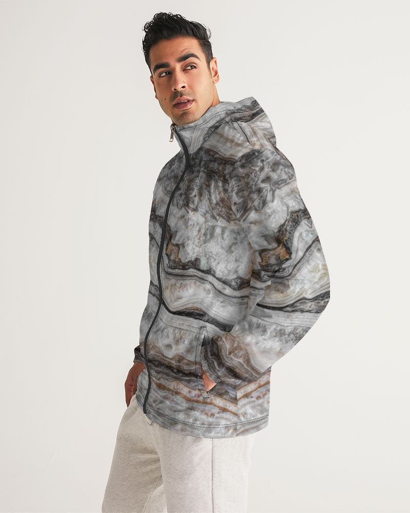 Travertine Onyx Powerful Vibrations Men's Windbreaker