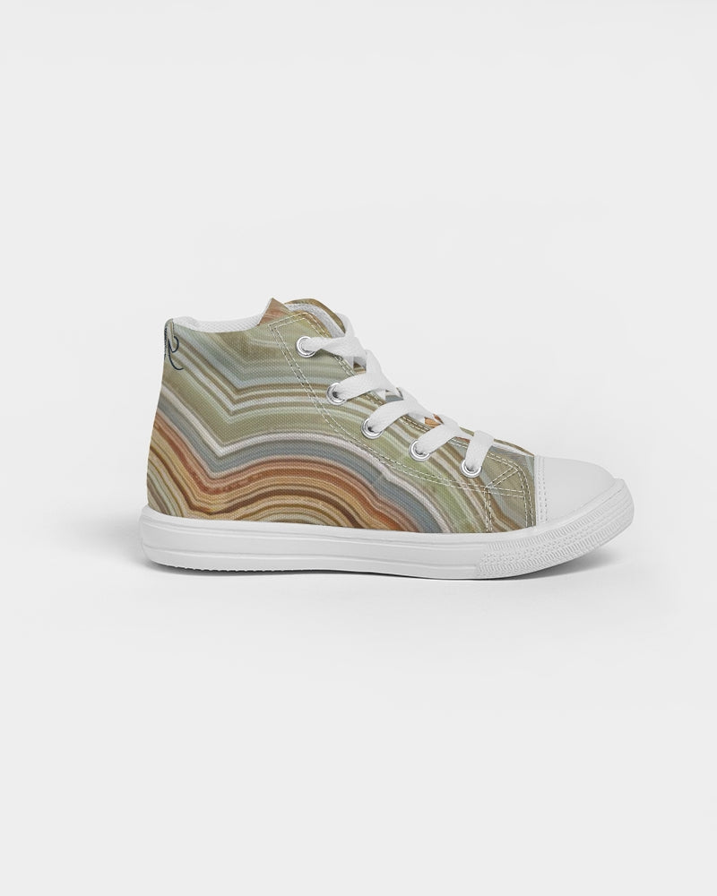 Crazy Lace Agate Joyfulness Kids Hightop Canvas Shoe