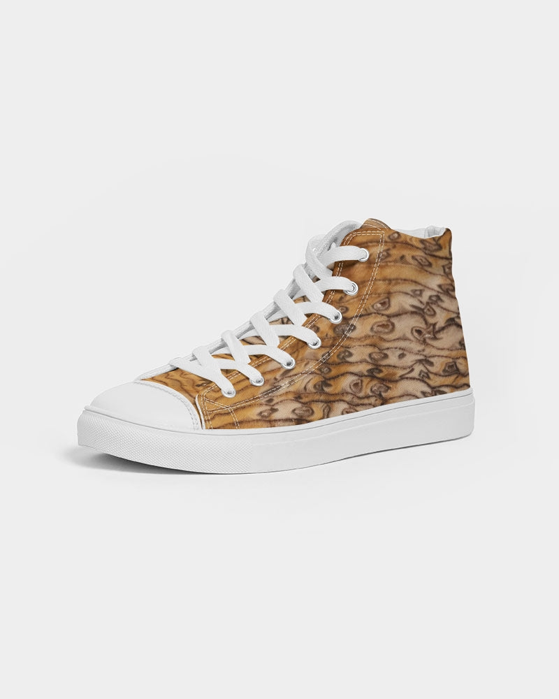 Hell's Canyon Sequoia Petrified Wood Women's Hightop Canvas Shoe