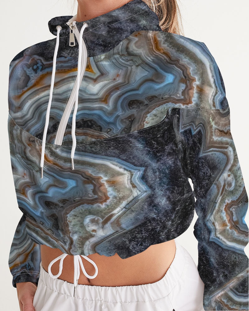 Crazy Lace Agate Striking Beauty Cropped Windbreaker