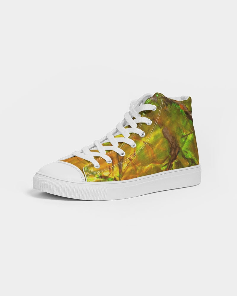 Ammolite Spiritual Growth & Energy Women's Hightop Canvas Shoe