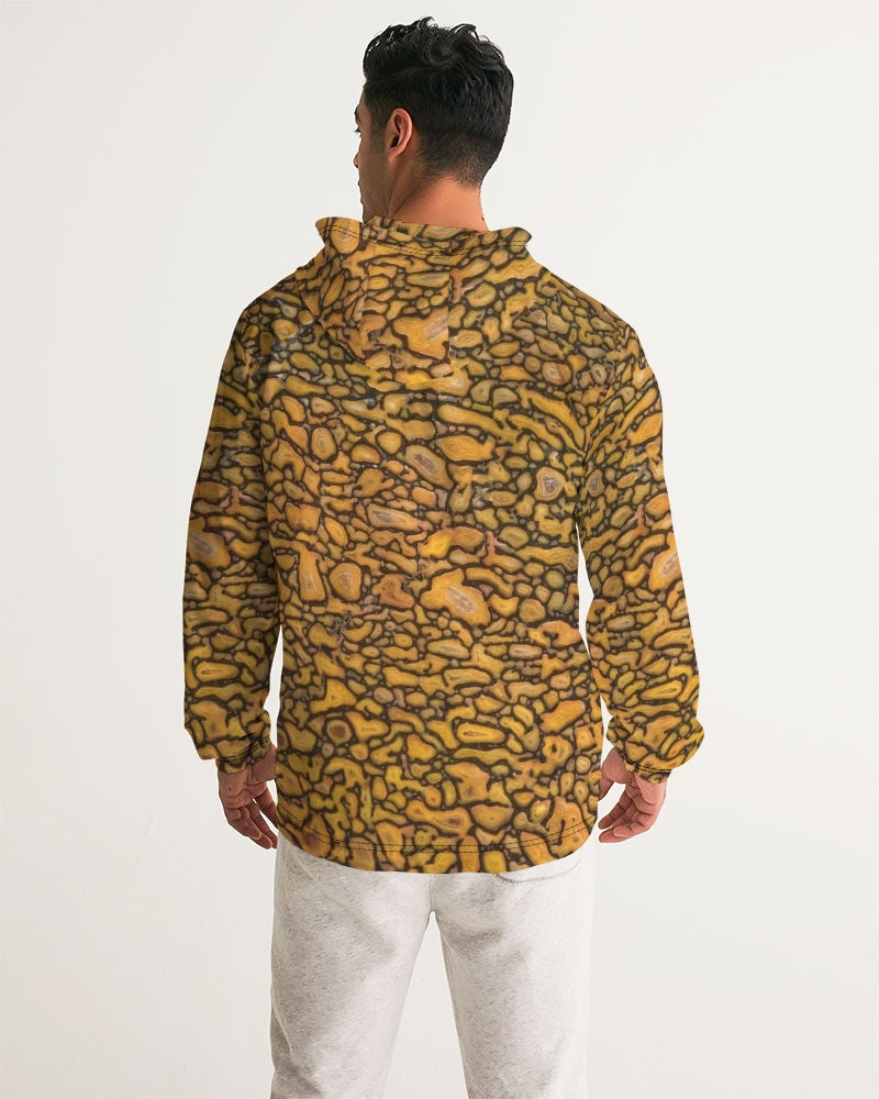 Agatized Fantasy Yellow Gembone Men's Windbreaker