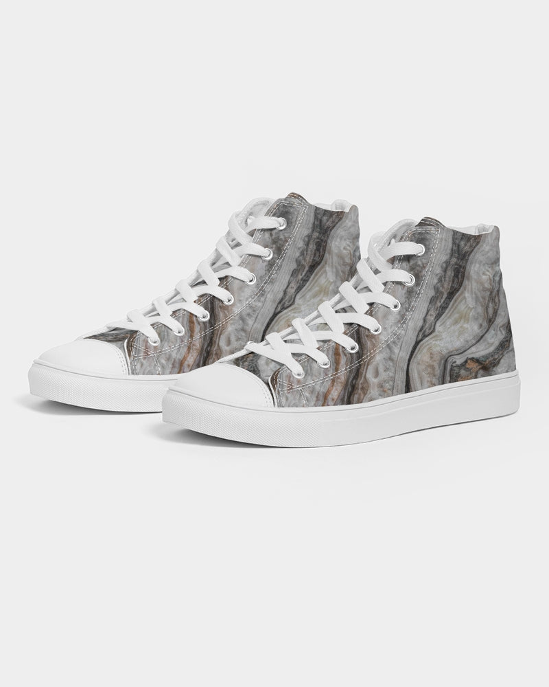 Travertine Onyx Powerful Vibrations Women's Hightop Canvas Shoe