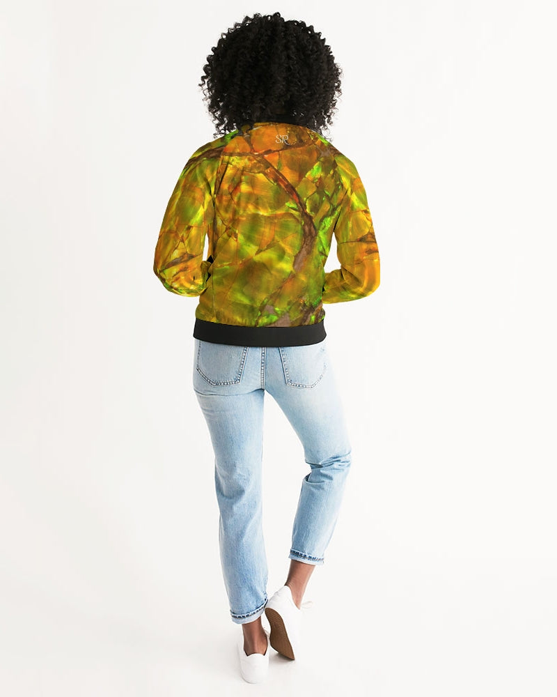 Ammolite Spiritual Energy & Growth Women's Jewel Bomber Jacket