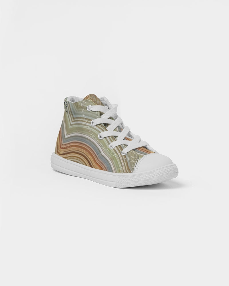 Crazy Lace Agate Joyfulness Kids Hightop Canvas Shoe