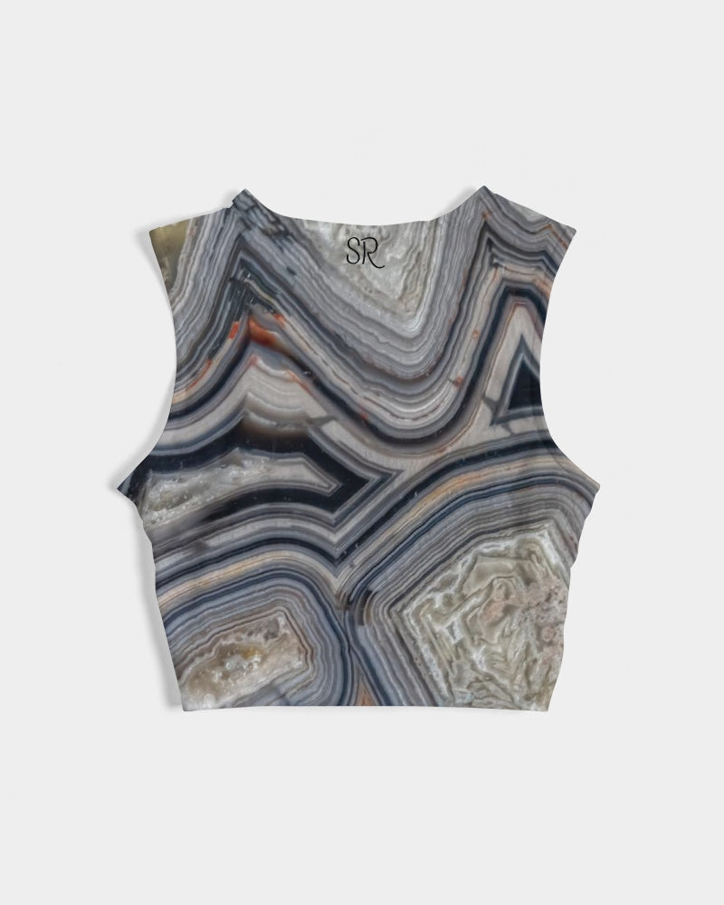 Crazy Lace Agate Optimism Twist-Front Tank