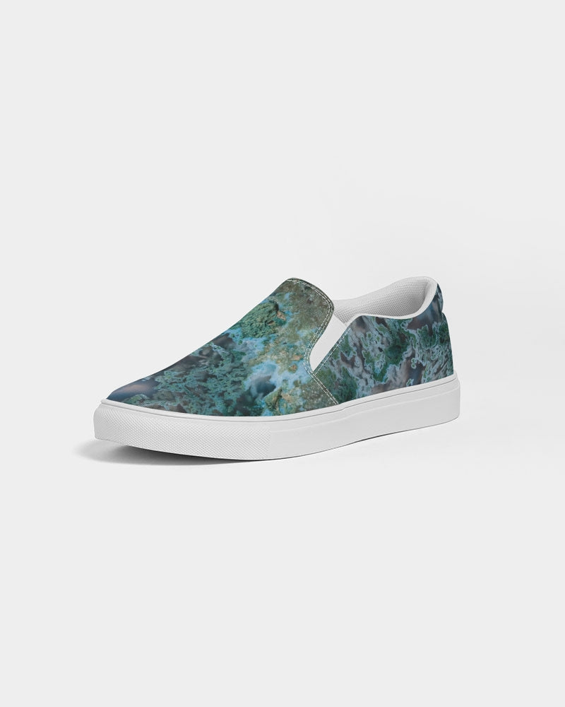 Green Moss Agate Tranquility Women's Slip-Ons