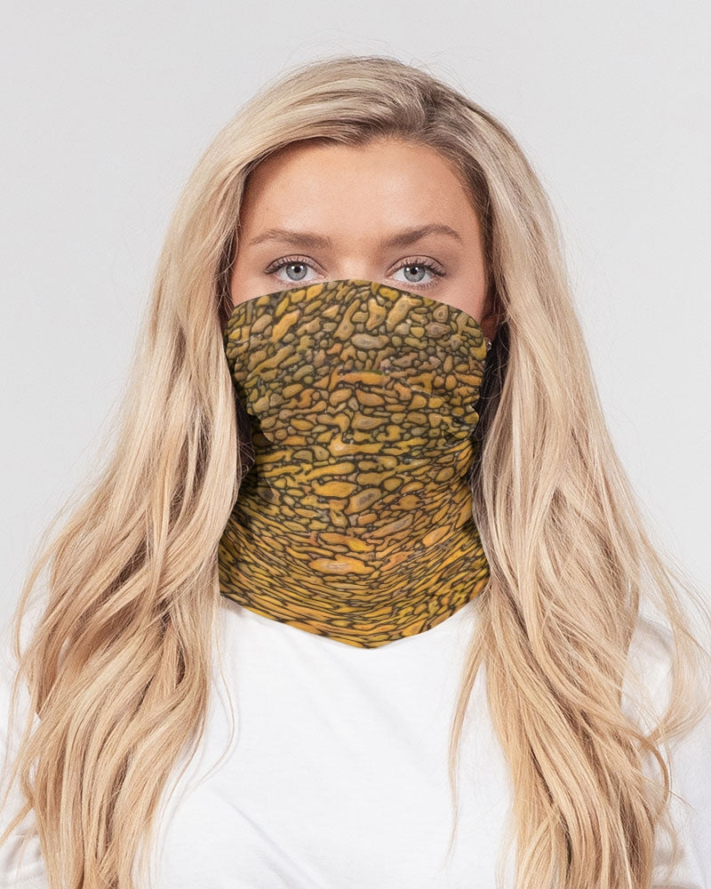 Agatized Fantasy Yellow Gembone Neck Gaiter Set