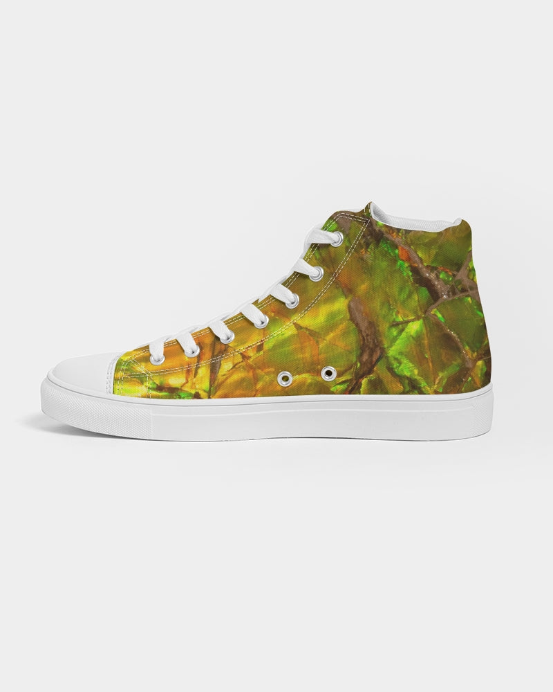 Ammolite Spiritual Growth & Energy Women's Hightop Canvas Shoe