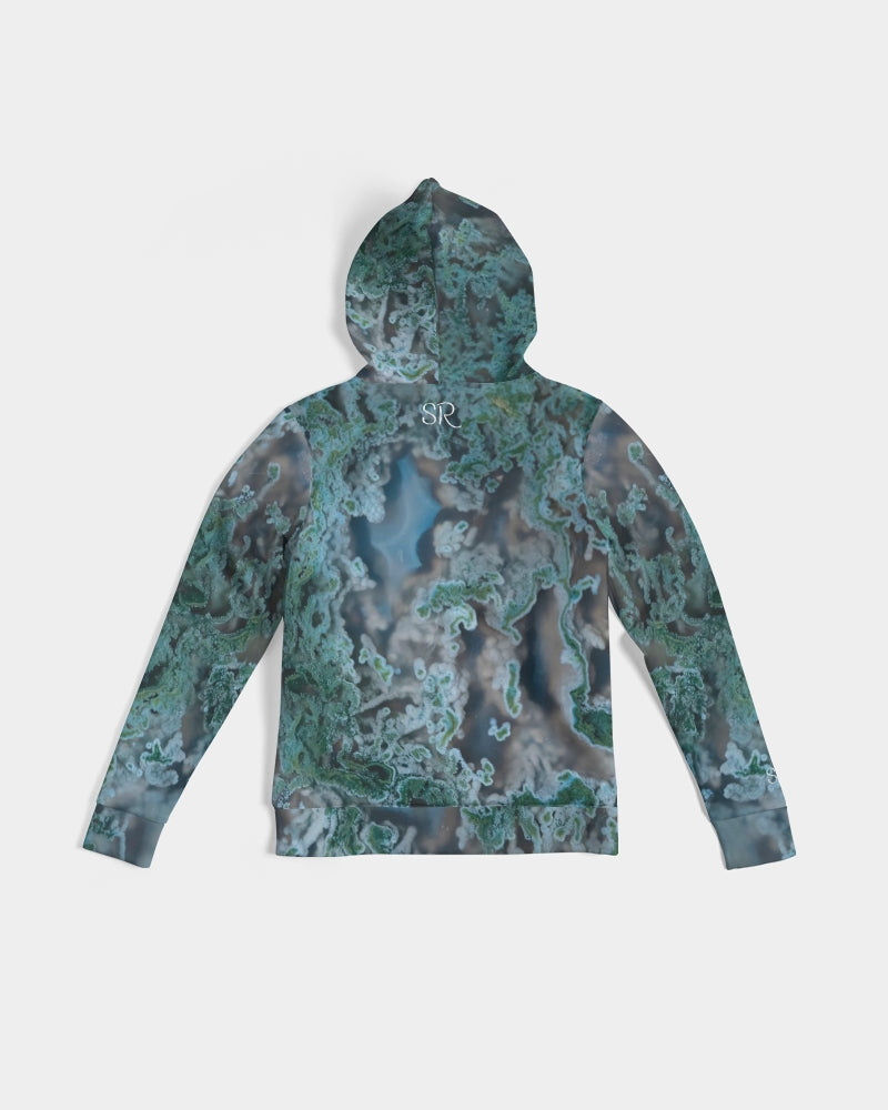 Green Moss Agate Tranquility Women's Hoodie.