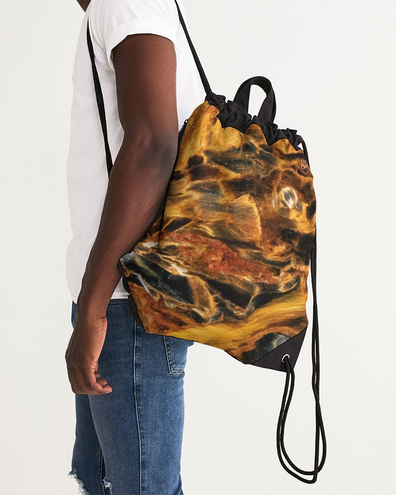 Golden Pietersite Spiritual Canvas Drawstring Bag