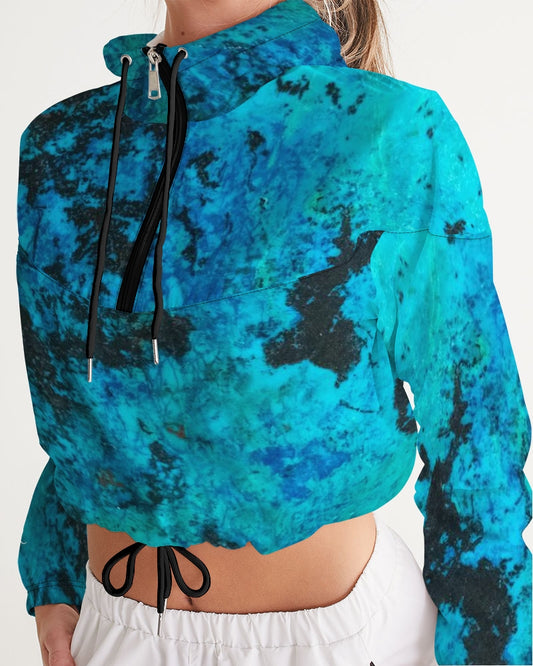 Shattuckite Women's All-Over Print Cropped Windbreaker