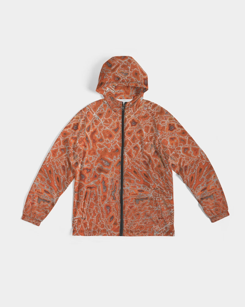 Agatized Ruby Red Gembone Windbreaker