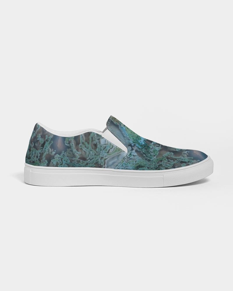 Green Moss Agate Tranquility Women's Slip-Ons