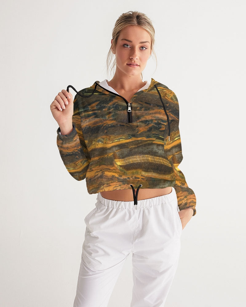 Marra Mamba Tiger's Eye Spiritual Stability Cropped Windbreaker