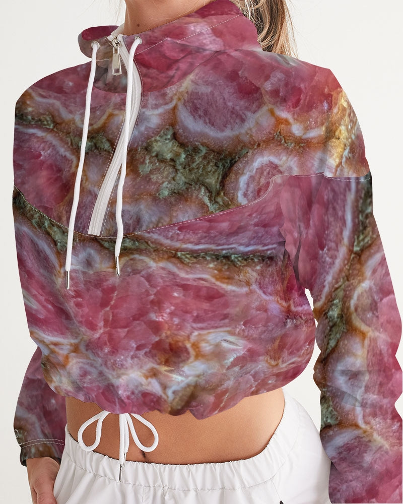 Rhodochrosite Stalactite Crystal Cropped Windbreaker