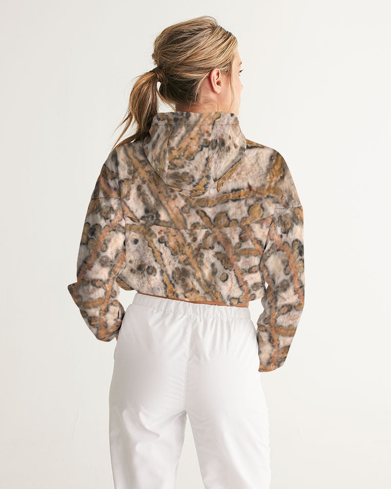 Leopard Skin Jasper Strength & Vitality Women's Cropped Windbreaker