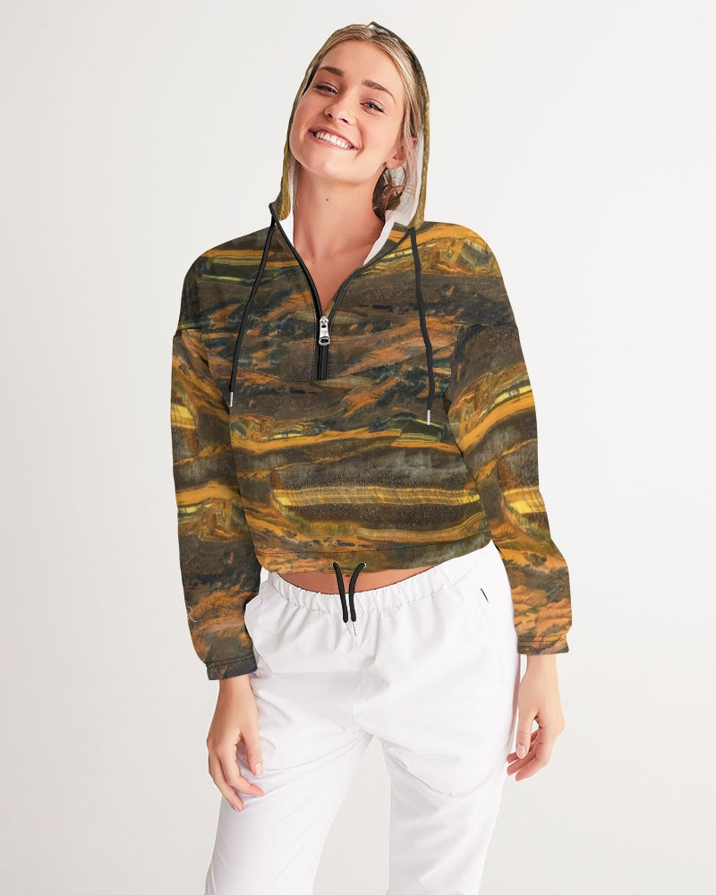 Marra Mamba Tiger's Eye Spiritual Stability Cropped Windbreaker