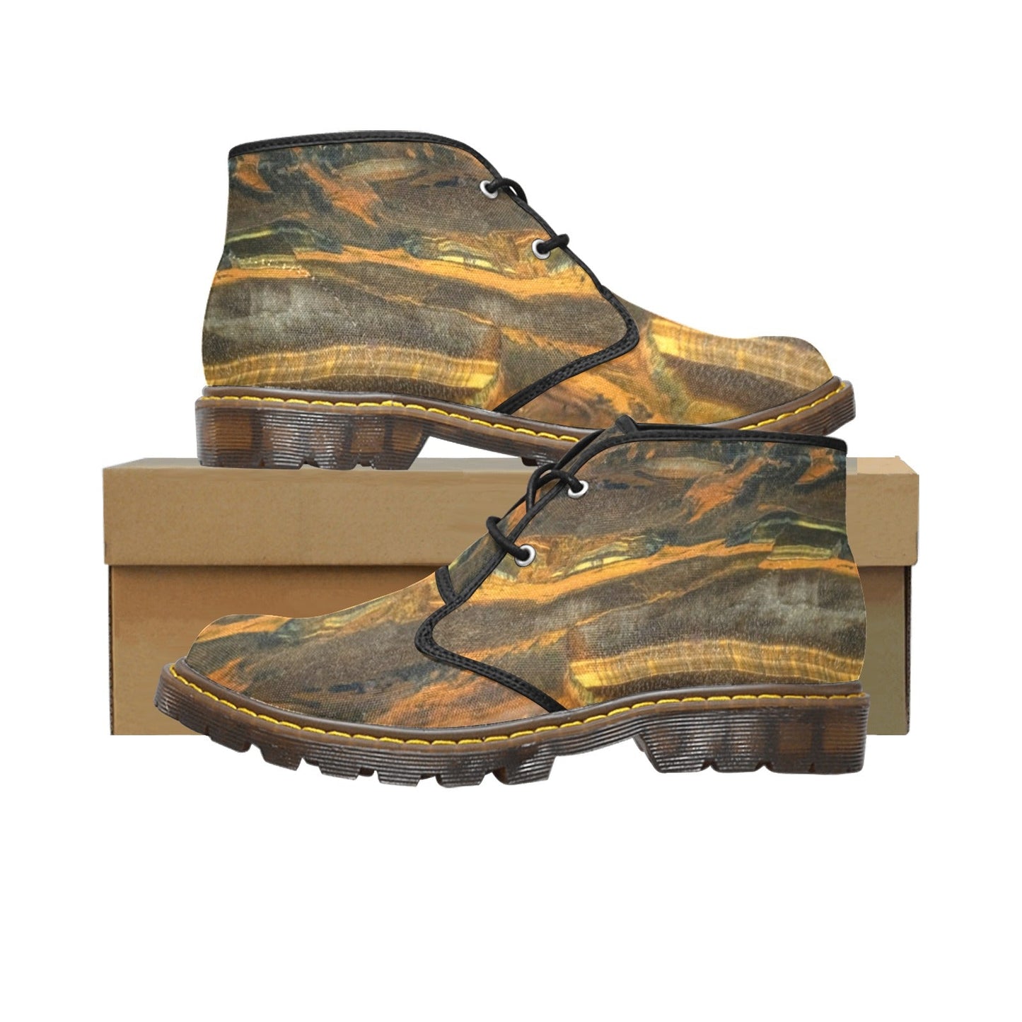 Marra Mamba Tiger's Eye Spiritual Stability Canvas Chukka Ankle Boots